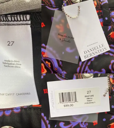 Danielle Bernstein β
NWT Ankle Flare Paisley Pants - Multicolored Purple β