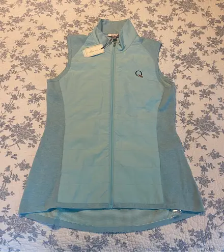 Peter Millar Quail Hollow Ladies Golf Hybrid Turquoise Blue Vest Size Small NWT