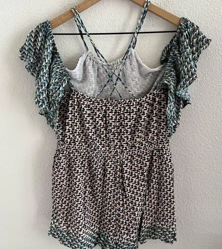 Elevenses Anthropologie Madalenna Jumper Romper Cold Shoulder Small