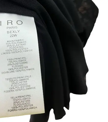 IRO Bexly Leopard Metallic Asymmetrical Midi Dress One Shoulder Black FR42 US10