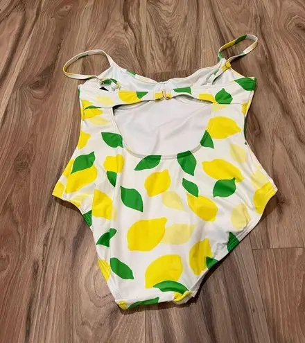 Kate Spade  NWT Yellow Lemon One Piece Swimwear Sz M