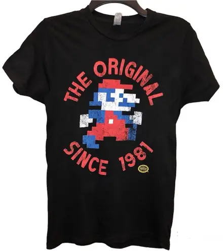 Rock Me Nintendo Super Mario Brothers Shirt Black Small