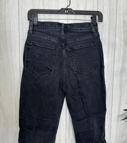 Abercrombie & Fitch  The Kick Flare Ultra High Rise Jeans Frayed Ankle Crop 26/2