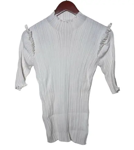 HOLZWEILER Taiger Knit Tee in off white ecru sz M Size M