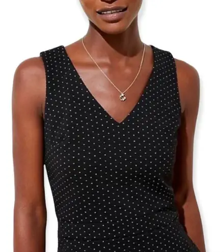 Loft  V-Neck Midi Sleeveless Polka Dot Dress