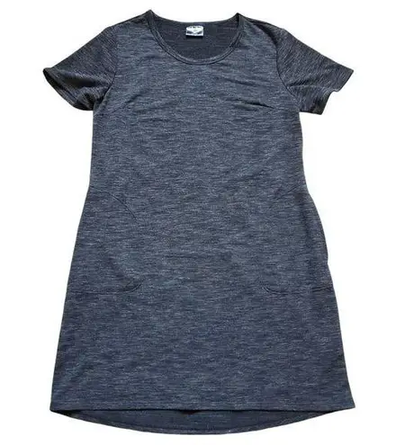 32 Degrees Heat 32 Degrees Cool T-Shirt Dress Women Medium Heathered Gray Short Sleeve Pockets