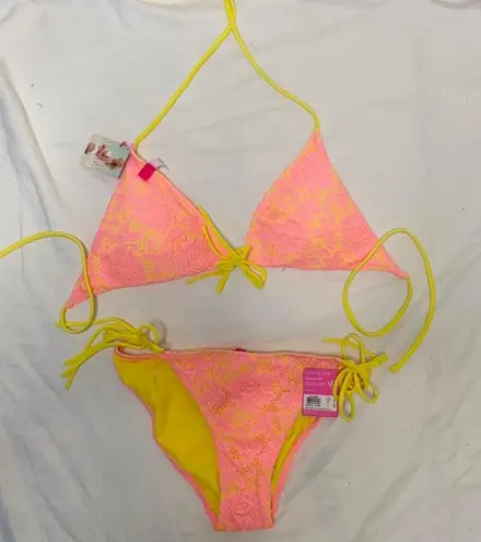 Victoria's Secret Victoria Secret “Beach Sexy” Y2K laced coquette bikini - with tags! 