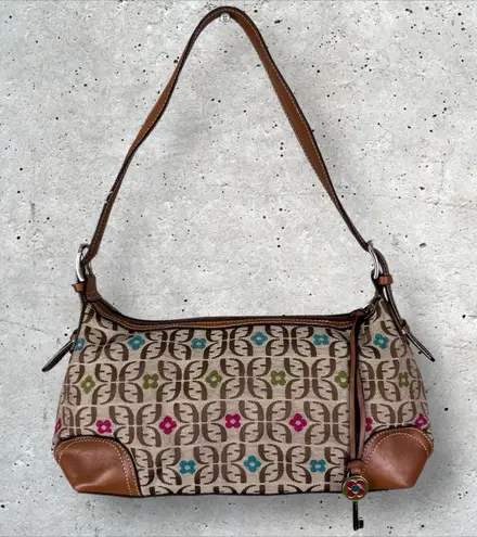 Fossil Y2K Vintage  Rectangle Baguette Monogram Key Shoulder Bag‎ Purse thumbnail 1