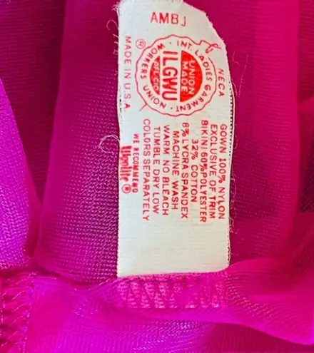 Lily Of France Rosa Puleo-Szule 70's Sheer Chiffon Lingerie Slip Dress Medium