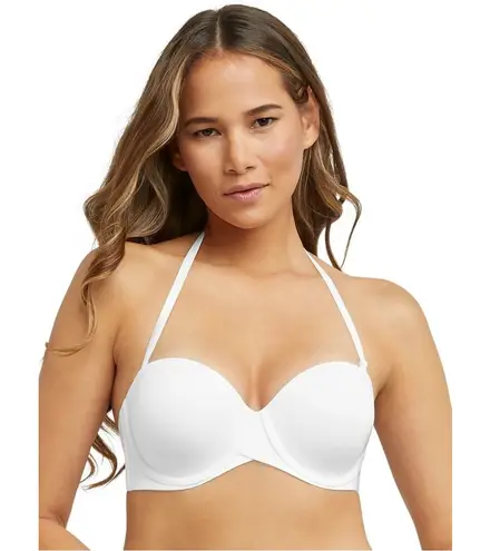 Maidenform 36D Bra Stay Put Strapless Convertible Push Up Underwire White NEW