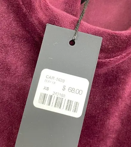 LF Carmar Purple Velour Turtleneck Sleeveless Top Women's Size X