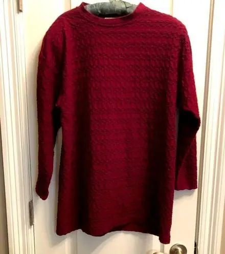 Vintage 80s Pullover from Fast Fashions of California Burgundy Size undefined