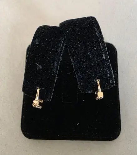 Small Gold Filled Rectangle Huggie Hoop Earrings