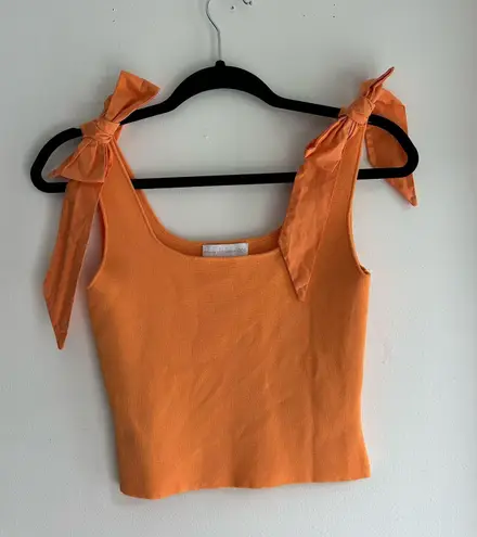 House of Harlow 1960 Orange Tank Top with Bow details xs