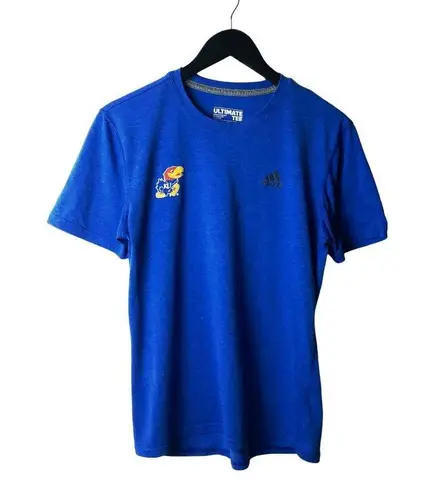 Urban Outfitters Adidas Kansas Jayhawks T Shirt Blue Medium M Basketball University Graphic Tee