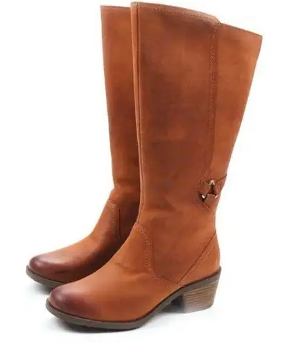 Teva Foxy Tall leather boots cognac leather size 6.5