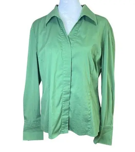 Lafayette 148 Green Hidden Button
