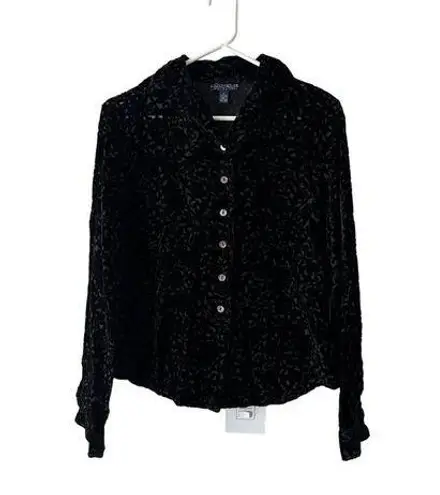 Corbin Collection Silk Blend Velvet Burnout Button