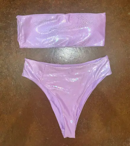 High Wasted Strapless Bikini Size M