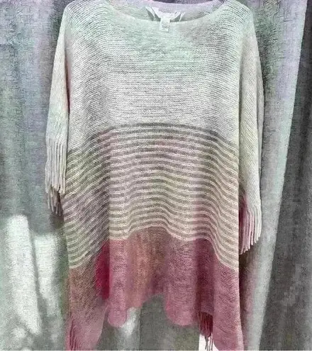 LC Lauren Conrad  poncho. Pink and cream. No size. #609-10