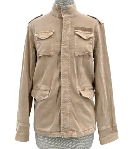 ANINE BING Army Cargo Jacket Khaki Sand Neutral Tan Grunge Edgy Fierce Size S