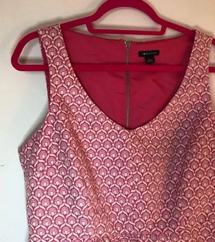 I Heart Ronson Dress Sleeveless Pink & White Sz L