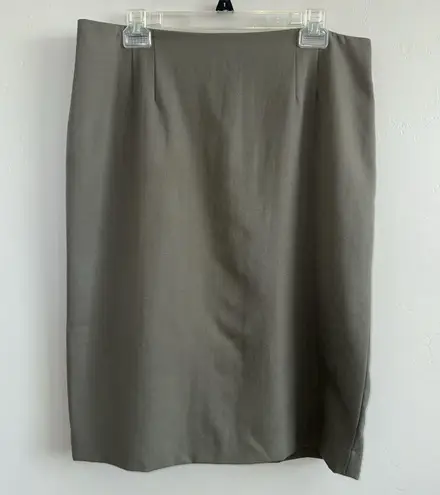 Pendleton Virgin Wool Pencil Skirt Woman’s Size 14 Made In USA Olive Green Brown
