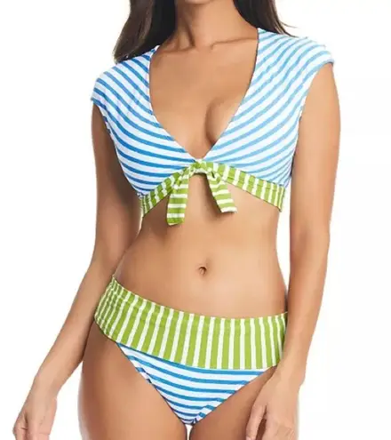 Bleu Rod Beattie Cap Sleeve Crop Bikini Top Size 10