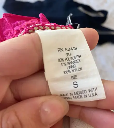 ABS Allen Schwartz Pink Paisley Bikini Set Vintage