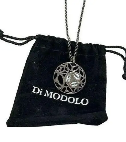 Di Modolo Rock Crystal Necklace in Plated Black Rhodium MSRP $650 NWT Dust Bag