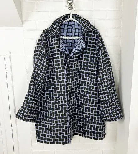 Worth Reversible 100% Wool Plaid Coat Size S