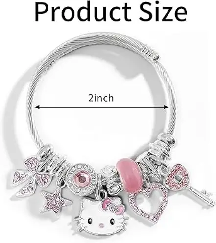 Cute Bracelets, Adjustable Stainless Steel Composite Bracelet Bangles,