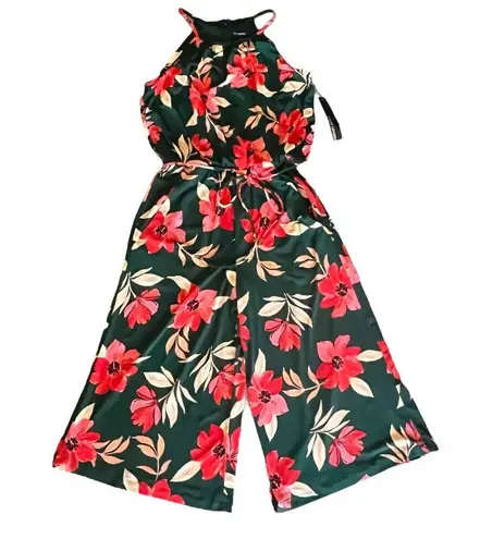 Maggy London NEW Floral CROPPED JUMPSUIT Women's 2 Hawaiian Print Green Pink NWT