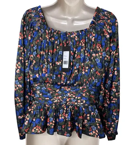 Hunter Bell NWT Black Floral Caro Top Blouse sz 4
