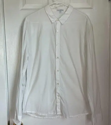 James Perse  OVERSIZED white BUTTON FRONT SHIRT blouse