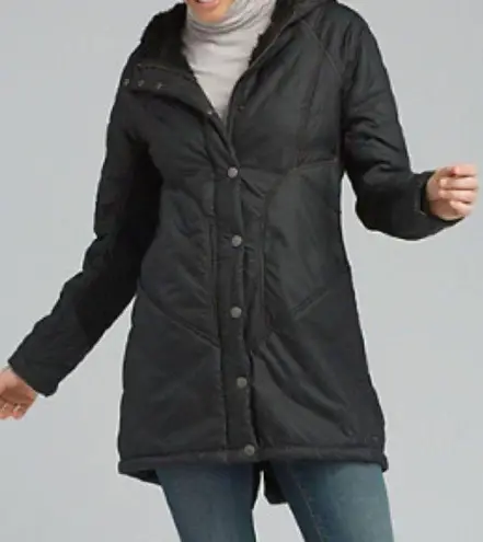 prAna  Diva Black quilted jacket with Sherpa lining size small