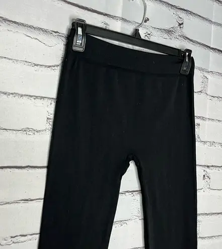 Love Charm Black Slim Fit Stretch Leggings Yoga Pants Tights High Waist SZ S/M