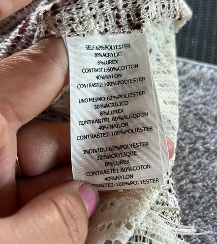 A’Reve Woven Top with Open Lacy Back Size L