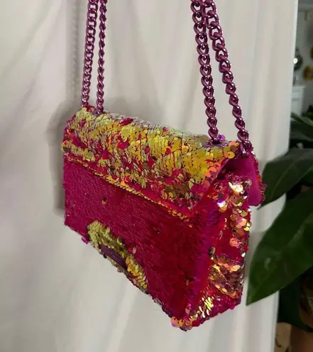 Kurt Geiger Kensington Sequin Shoulder Bag Pink