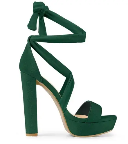 Allegra K NWOT Open Toe Lace Up Platform heels - Size 9