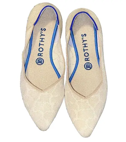 Rothy’s Sahara Gold point toe flats size W9 giraffe print (retired) Tan