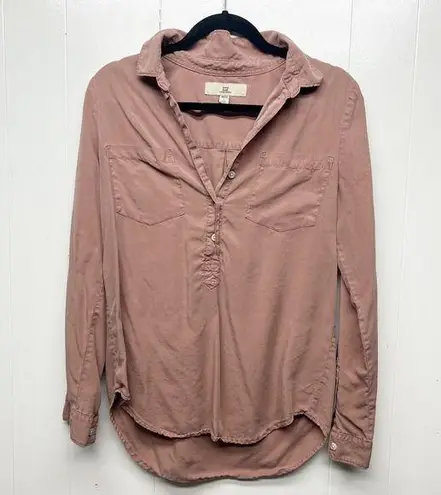 Thread and Supply  1/2 Button Long Sleeve Women's Shirt Size Medium