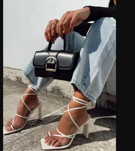 Princess Polly Billini Cheyanne Bone Ivory Strappy Ankle Wrap Heels 6 thumbnail 5