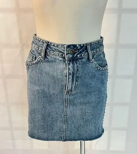 Pistola denim studded jean mini skirt size 26