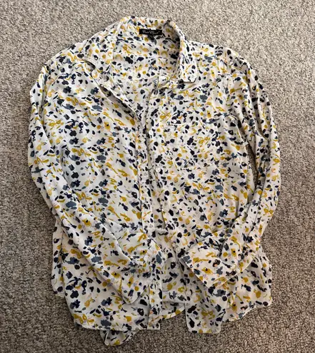 Velvet Heart Abstract Button Down Blouse