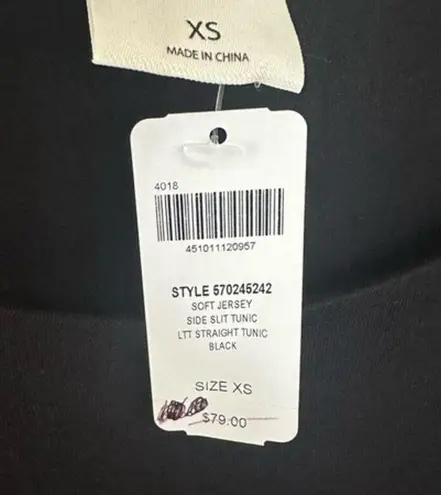 Soma Soft Jersey Side Slit Tunic Cranberry Size XS