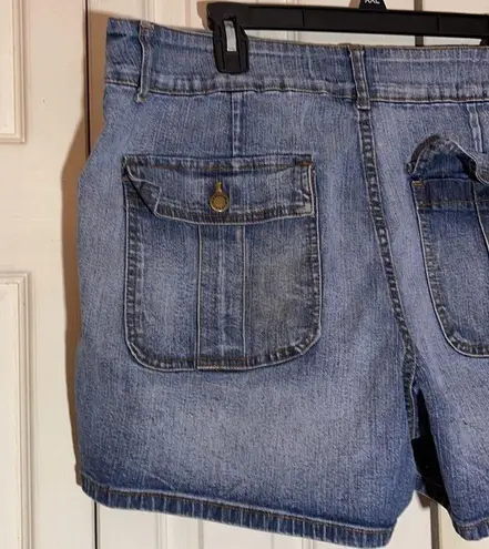 Zana Di Flat Front High Rise Denim Shorts 18