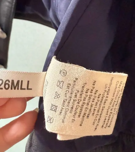 L'Agence L’AGENCE Jayde Collarless Leather Jacket Black Sz 4 - Image 13