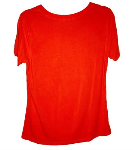 Soma Red V-Neck Casual Tee Large