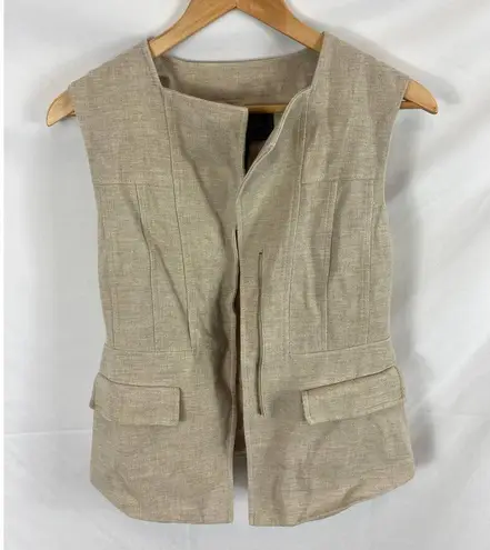 BCBGMAXAZRIA 3  zip front best in dune tan size XS